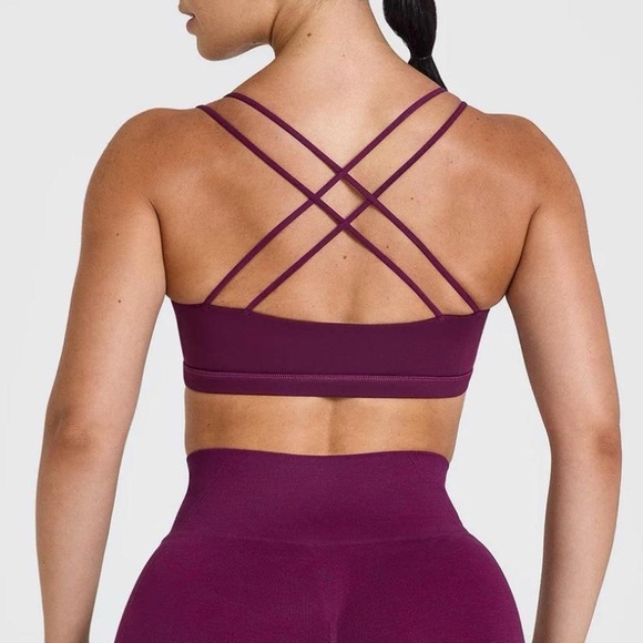 Oner Active “Ripe Fig” Purple Everyday Crossover Sports Bra - Picture 2 of 7